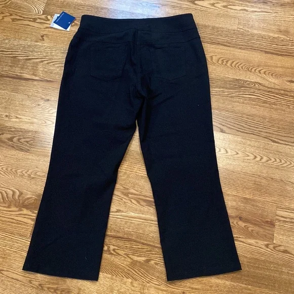 NWT Womens Falls Creek black tech stretch pant low rise bootcut ankle plus size - Picture 5 of 8